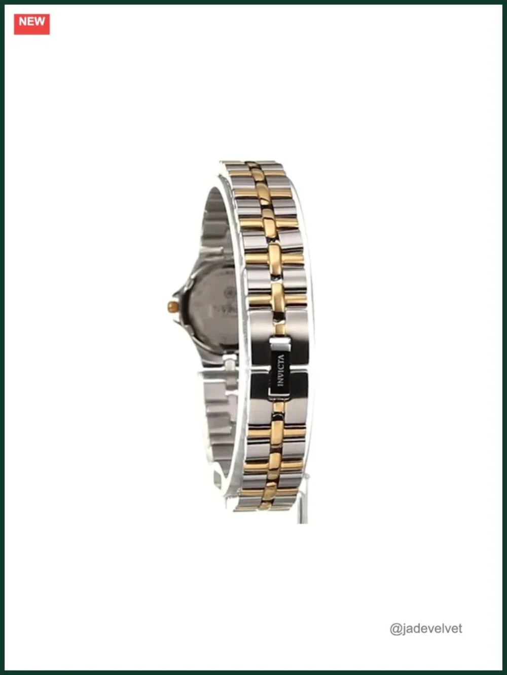 Swiss Quartz Crystal Accented Stainless Steel Women's Watch